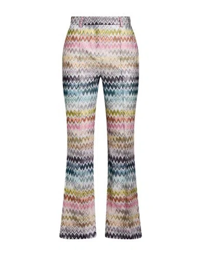 Missoni Woman Pants Silver Size 0 Viscose, Metal Fiber, Polyamide In Multi
