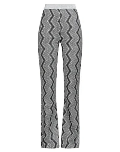 Missoni Woman Pants Silver Size 8 Viscose, Metallic Fiber