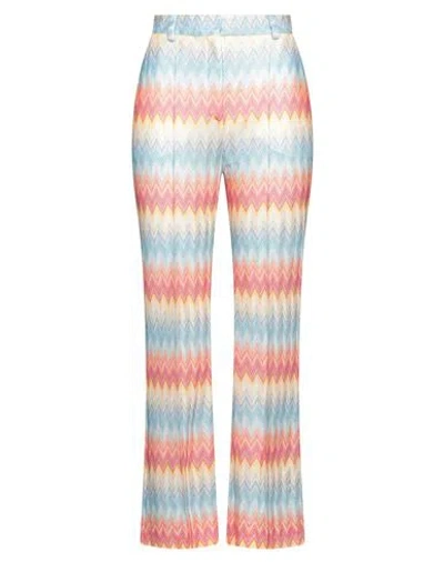 Missoni Woman Pants Sky Blue Size 10 Viscose