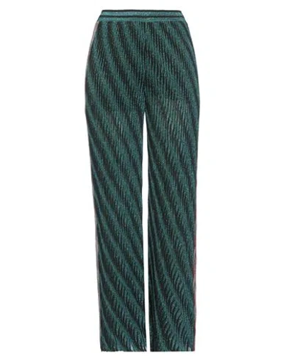 Missoni Woman Pants Turquoise Size 6 Viscose, Polyester, Cotton, Polyamide In Blue