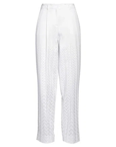 Missoni Woman Pants White Size 10 Cotton, Viscose