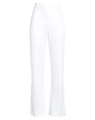 Missoni Woman Pants White Size 10 Cotton, Viscose