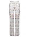 Missoni Woman Pants White Size 12 Viscose, Metallic Fiber In White