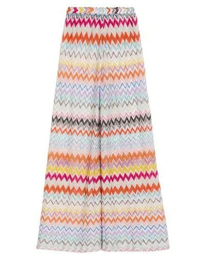 Missoni Woman Pants White Size 8 Viscose, Polyester, Metallic Fiber