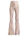 Missoni Stripe-pattern Semi-sheer Flared Trousers In Yellow