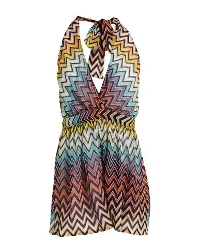 Missoni Woman Playsuit Azure Size 6 Viscose, Polyester, Metallic Fiber In Multi