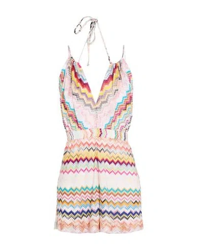 Missoni Woman Playsuit Light Pink Size 10 Viscose In Multi
