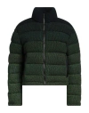 Missoni Woman Puffer Dark Green Size S Cotton, Viscose, Wool, Acrylic, Polyamide In Green