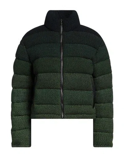 Missoni Woman Puffer Dark Green Size S Cotton, Viscose, Wool, Acrylic, Polyamide