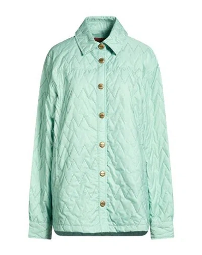 Missoni Woman Puffer Light Green Size 4 Polyester