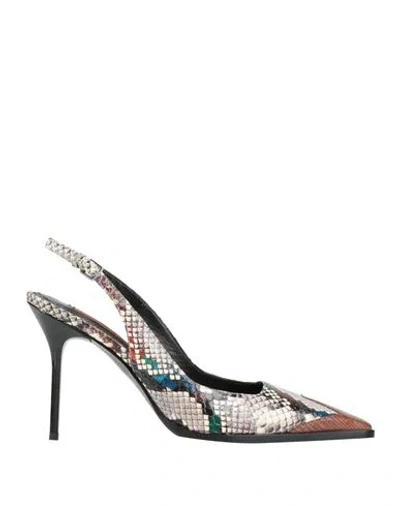 Missoni Woman Pumps Light Grey Size 10 Leather