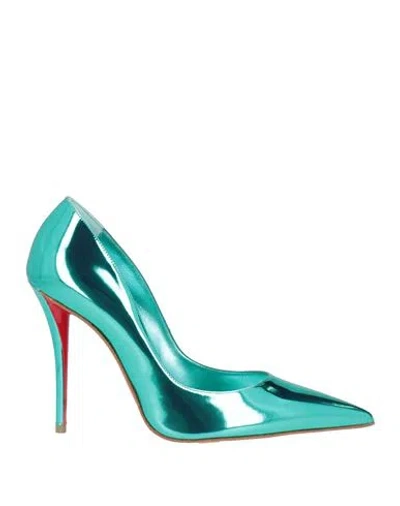 Missoni Woman Pumps Turquoise Size 7.5 Leather In Blue