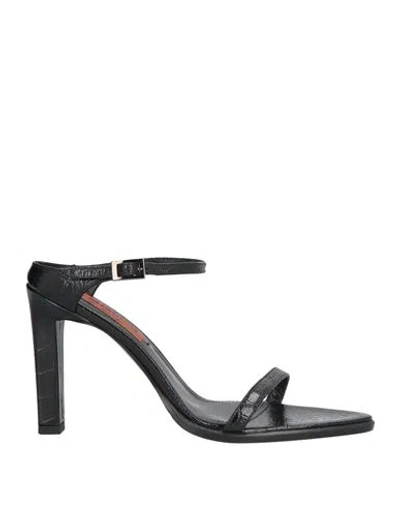 Missoni Woman Sandals Black Size 8 Leather