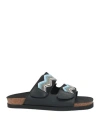 Missoni Zigzap-print Double-strap Slides In Black