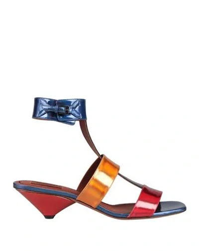 Missoni Woman Sandals Bright Blue Size 7 Leather