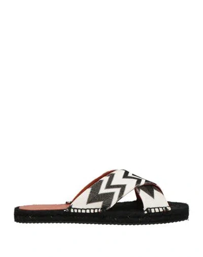 Missoni Woman Sandals White Size 7 Textile Fibers