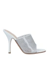 Missoni 105mm Pvc & Lamé Mule Sandals In Silver