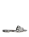 Missoni Woman Sandals White Size 8 Textile Fibers In Black