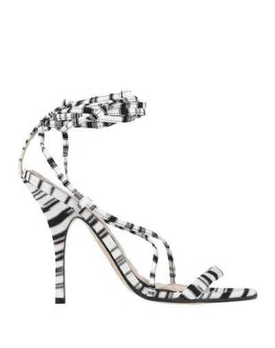 Missoni Woman Sandals White Size 8 Textile Fibers