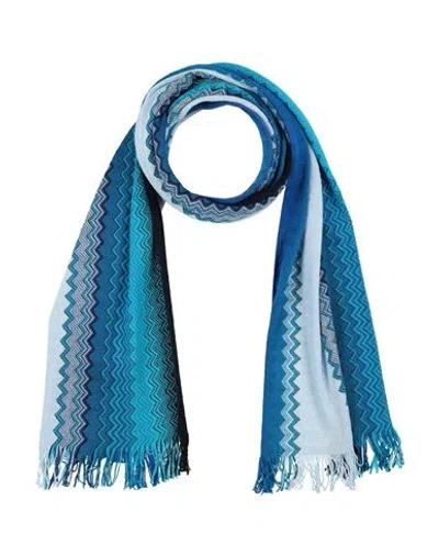 Missoni Woman Scarf Azure Size - Cotton In Blue