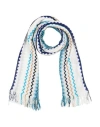 Missoni Woman Scarf Azure Size - Viscose, Cotton, Polyester In Blue