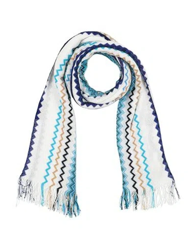 Missoni Woman Scarf Azure Size - Viscose, Cotton, Polyester In Blue