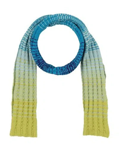 Missoni Woman Scarf Azure Size M Wool In Blue