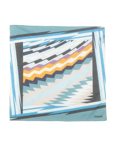 Missoni Woman Scarf Beige Size - Cotton In Blue