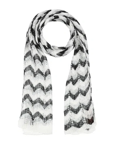 Missoni Woman Scarf Black Size - Polyamide, Cotton, Polyester In White