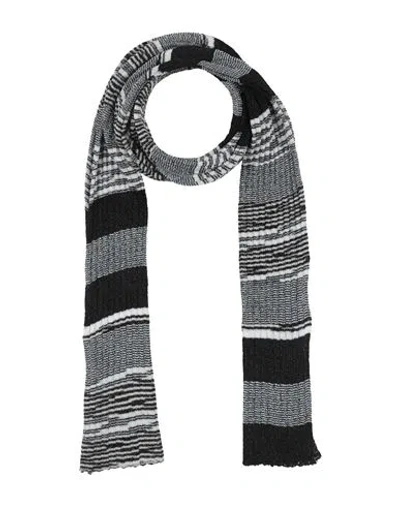 Missoni Woman Scarf Black Size - Viscose, Wool, Polyamide, Polyester In Gray