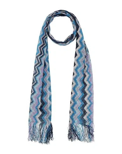Missoni Woman Scarf Blue Size - Viscose, Polyester