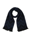 Missoni Woman Scarf Blue Size - Wool, Polyamide In Black
