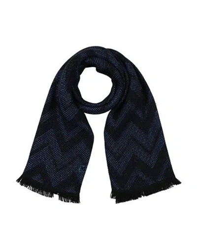 Missoni Woman Scarf Blue Size - Wool, Polyamide In Black