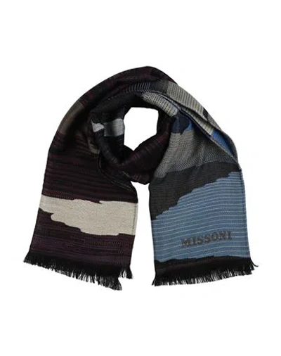 Missoni Woman Scarf Blue Size - Wool, Acrylic