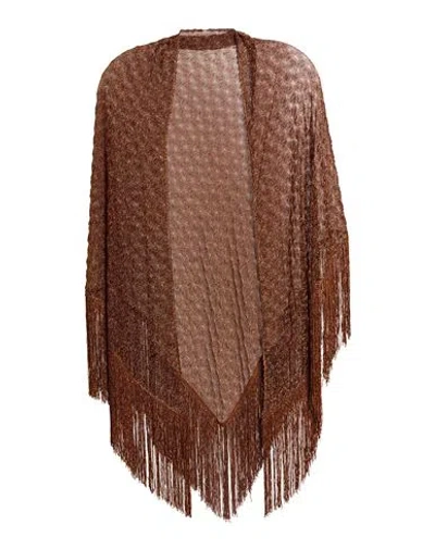 Missoni Woman Scarf Brown Size - Polyester, Nylon