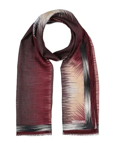 Missoni Woman Scarf Burgundy Size - Modal, Silk In Brown