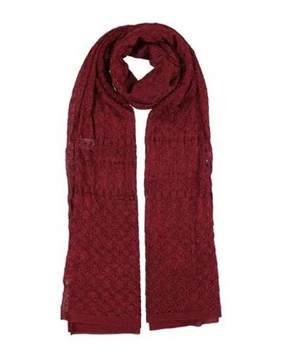 Missoni Woman Scarf Burgundy Size - Rayon, Cupro, Polyester In Red