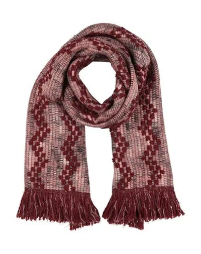 Missoni Woman Scarf Burgundy Size - Wool, Acrylic, Polyamide, Mohair Wool In Red