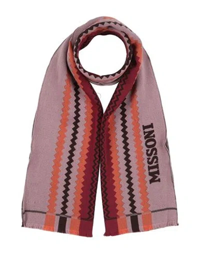 Missoni Woman Scarf Burgundy Size - Wool In Pink