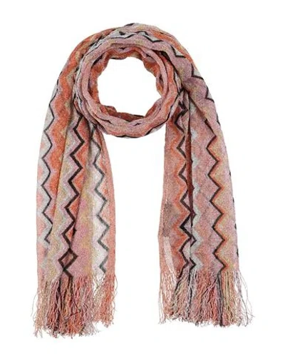 Missoni Woman Scarf Copper Size - Viscose, Polyester In Pink