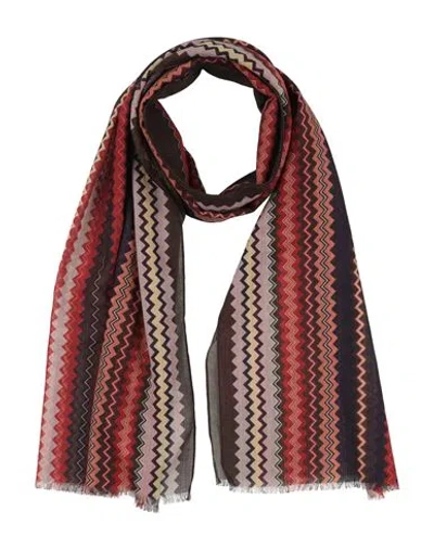 Missoni Woman Scarf Dark Brown Size - Wool