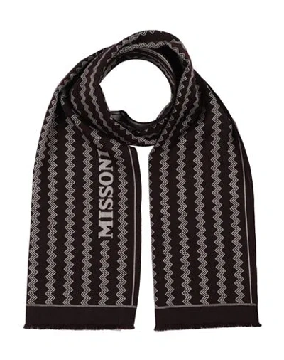 Missoni Woman Scarf Dark Brown Size - Wool In Black