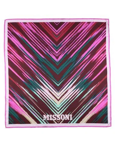 Missoni Woman Scarf Fuchsia Size - Silk In Purple