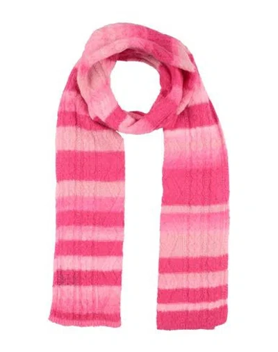 Missoni Woman Scarf Fuchsia Size - Mohair Wool, Alpaca Wool, Polyamide In Pink