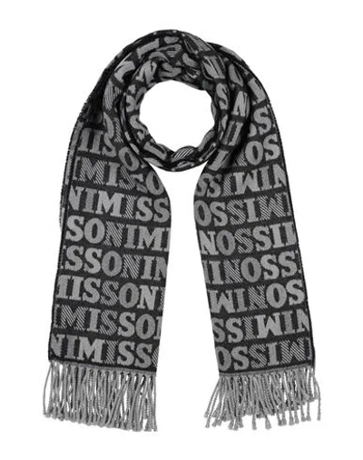Missoni Woman Scarf Grey Size - Wool, Acrylic In Black