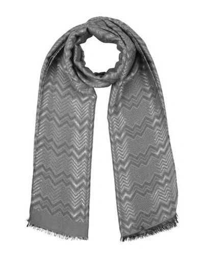 Missoni Woman Scarf Grey Size - Polyester, Modal, Viscose In Gray