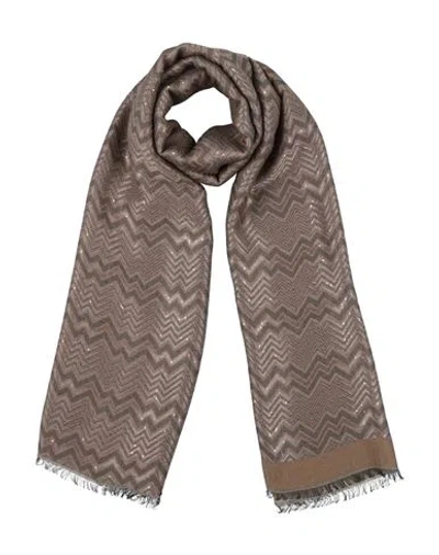Missoni Woman Scarf Light Brown Size - Polyester, Modal, Viscose