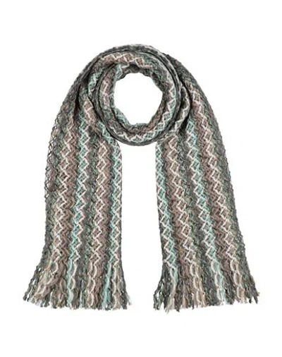 Missoni Woman Scarf Light Green Size - Acrylic, Polyamide, Mohair Wool, Wool, Polyester In Gray