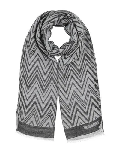 Missoni Woman Scarf Light Grey Size - Acrylic, Modal, Viscose, Wool In Gray