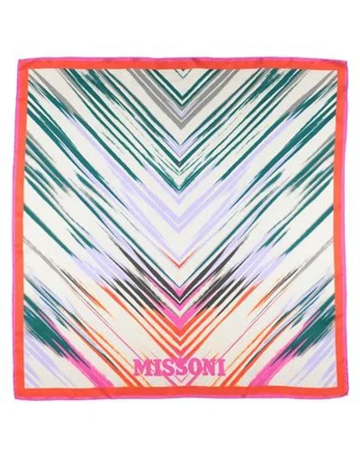 Missoni Woman Scarf Mauve Size - Silk In White